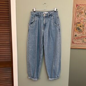 ZARA high waist all cotton Balloon Jeans